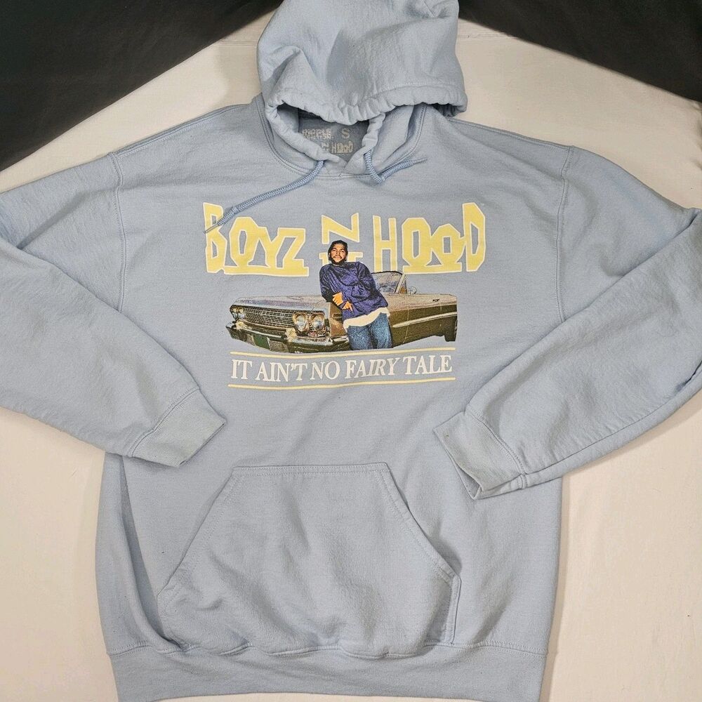Boyz N The Hood Ain’t No Fairy Tale Men's Blue Hoodie Sweatshirt Size  S